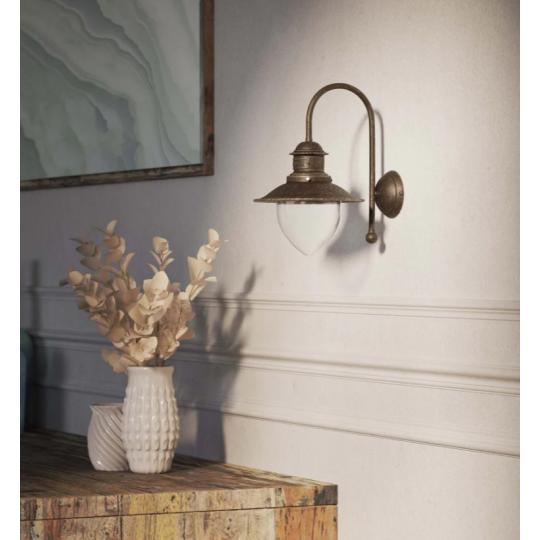 vintage velka medena hampton style osvetlenie nastenna lampa stredomorska klasicka rustikalna antikovana medena skleneny tienidlo ohyba lampa pobrezie atmosfericka .jpg